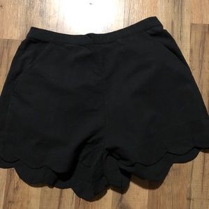 Free People Black Scallop shorts